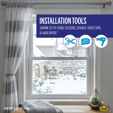 M-D 04200 Window Insulation Kit, 62 in W, Clear