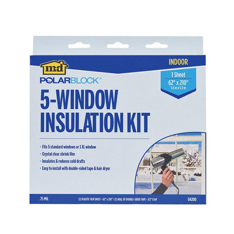 M-D 04200 Window Insulation Kit, 62 in W, Clear