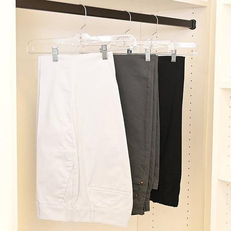 Merrick C71210-S12 Skirt and Slack Hanger, Clear, Pack of 12