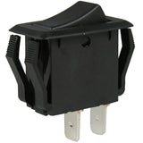 Gardner Bender GSW Series GSW-41 Rocker Switch, 8/16 A, 125/250 V, SPST, 0.55 x 1.12 in Panel Cutout, Black