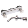 US Hardware P-008PN Shower Faucet, Plastic, Chrome-Plated, 2-Handle
