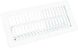 US Hardware V-103WB Floor Register, 11/16 in L, Steel, White