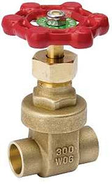B & K ProLine Series 100-703NL Gate Valve, 1/2 in Connection, Sweat, 300, 150 psi Pressure, Brass Body