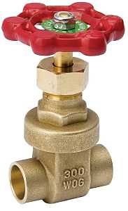 B & K ProLine Series 100-704NL Gate Valve, 3/4 in Connection, Sweat, 150, 300 psi Pressure, Brass Body