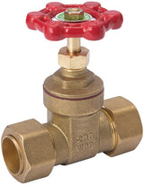 B & K ProLine Series 100-804NL Gate Valve, 3/4 in Connection, Compression, 125, 200 psi Pressure, Brass/Bronze Body