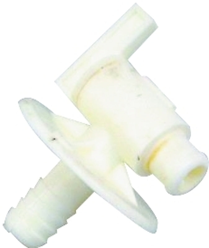 US Hardware RV-394C Water Spigot, 1/2 in OD, Plastic, White