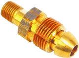 US Hardware RV-443C Propane Adapter Fitting, 1/4 in POL x MPT, Brass