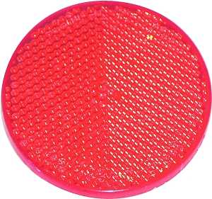 US Hardware RV-657C Safety Reflector, Red Reflector, Plastic Reflector, Adhesive