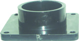 US Hardware RV-727C Spigot with Flange, 1-1/2 in ID, Slip-Joint x Male, ABS, Black