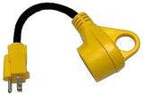 US Hardware RV-801B Adapter, 15, 30 A, 125 V, Male Plug, Female, 12 AWG Cable