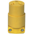 Eaton 4882-BOX Electrical Connector, 2-Pole, 15 A, 125 V, Screw, NEMA: NEMA 1-15, Yellow