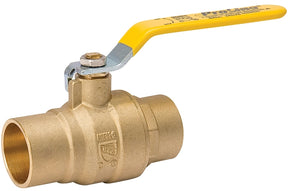 B & K ProLine Series 107-856NL Ball Valve, 1-1/4 in Connection, Sweat, 600/125 psi Pressure, Manual Actuator, Brass Body