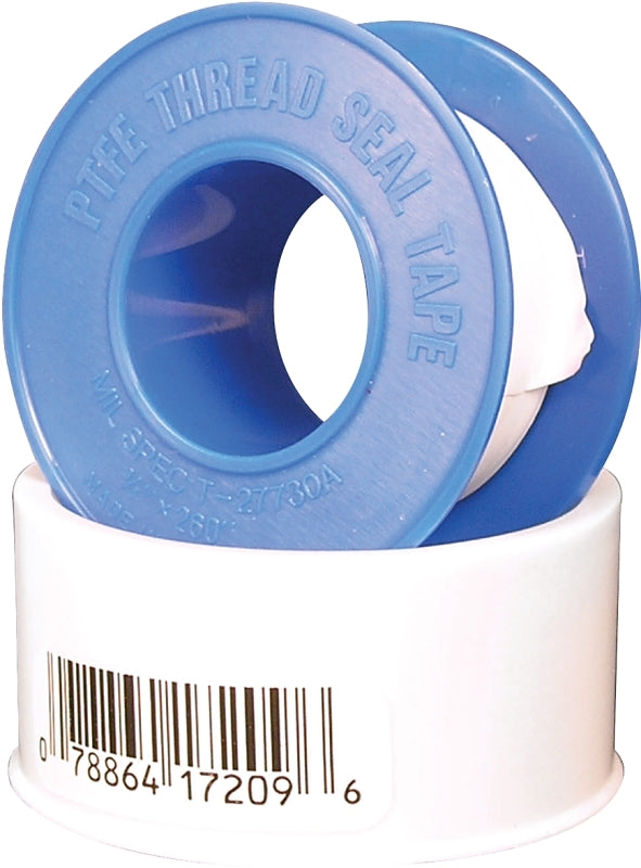 Harvey 17209B Thread Seal Tape, 260 in L, 3/4 in W, PTFE