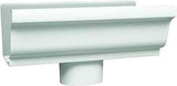 Amerimax 27010 Gutter End with Drop, 2 in W, Aluminum, White, For: 5 in K-Style Gutter System