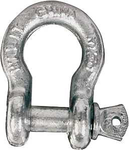 Koch 081163/MC645G Anchor Shackle, Screw Pin, 400 lb Working Load, Steel