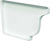 Amerimax 27005 Gutter Left End Cap, 5 in L, Aluminum, White, For: 5 in K-Style Gutter System