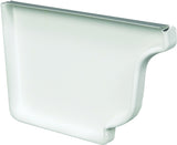 Amerimax 27005 Gutter Left End Cap, 5 in L, Aluminum, White, For: 5 in K-Style Gutter System