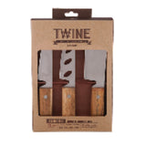 TWINE Country Home Acacia Wood Rustic Cheese Cutting Set, Pack of 6