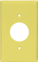Eaton Wiring Devices PJ7V Series Wallplate, Mid-Size, 4-1/2 in L, 2-3/4 in W, 1-Gang, Polycarbonate, Ivory, High-Gloss, Pack of 25