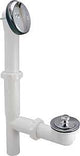 Keeney 62AW Bath Drain Assembly, Plastic/Zinc, White, Chrome