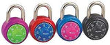 Master Lock 1530DCM Padlock, Non-Resettable Combination Key, 9/32 in Dia Shackle, 3/4 in H Shackle, Steel Shackle, Pack of 4