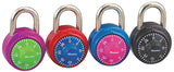 Master Lock 1530DCM Padlock, Non-Resettable Combination Key, 9/32 in Dia Shackle, 3/4 in H Shackle, Steel Shackle, Pack of 4