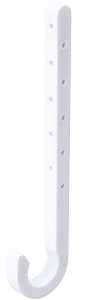 B & K P01-125HC Baby J-Hook, 1-1/4 in Opening, ABS, Pack of 20