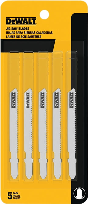 DEWALT DW3776-5 Jig Saw Blade, 0.3 in W, 3 in L, 24 TPI