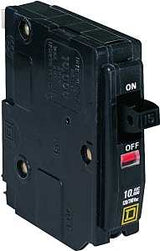 Square D QO QO130CP Circuit Breaker, Mini, 30 A, 1 -Pole, 120/240 VAC, 48 VDC, Fixed Trip, Plug Mounting