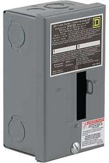 Square D QO QO2L30SCP Load Center, 30 A, 2 -Space, 2 -Circuit, Main Lug, NEMA 1 Enclosure, Plug Mounting, Gray