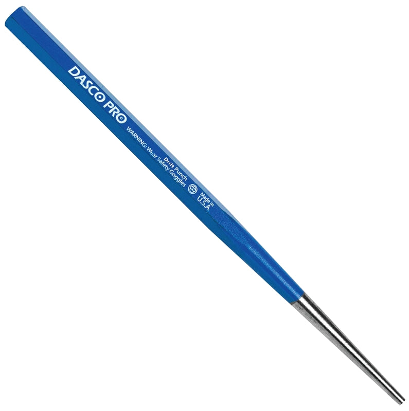 Dasco Pro 603-0 Drift Punch, 3/16 in Tip, 9 in L, HCS