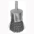 Vortec Pro 36046 Wire Wheel Brush, 3/4 in Dia, 1/4 in Arbor/Shank, Crimped Bristle, 0.014 in Dia Bristle
