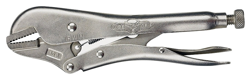 Irwin Original 102L3 Locking Pliers, 10 in OAL, 1-3/4 in Jaw Opening, Plain Grip Handle, 5/8 in W Jaw, 1-15/64 in L Jaw