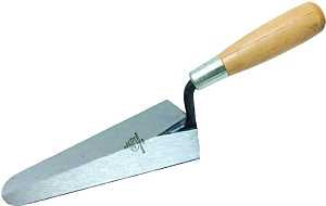 Marshalltown 48 Gauging Trowel, 7 in L Blade, 3-3/8 in W Blade, HCS Blade, Wood Handle