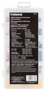 ProSource CP-1803L Electrical Terminals and Connectors Repair Kit, Plastic, 180 -Piece