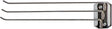 Decko 38190 Towel Rack, 13-1/2 in L Rod, Steel, Chrome-Plated, Surface Mounting