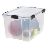 IRIS WEATHERPRO 74 qt Clear Storage Tote 14.5 in. H X 17.75 in. W X 23.6 in. D Stackable, Pack of 4