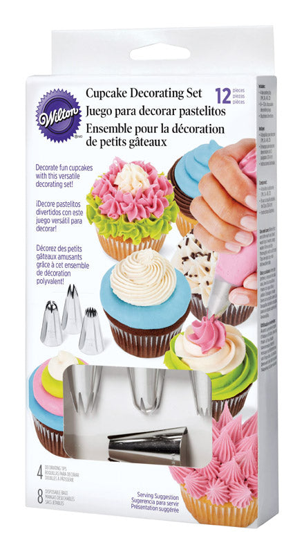 Wilton Assorted Metal/Plastic Cupcake Decorating Set, Pack of 3