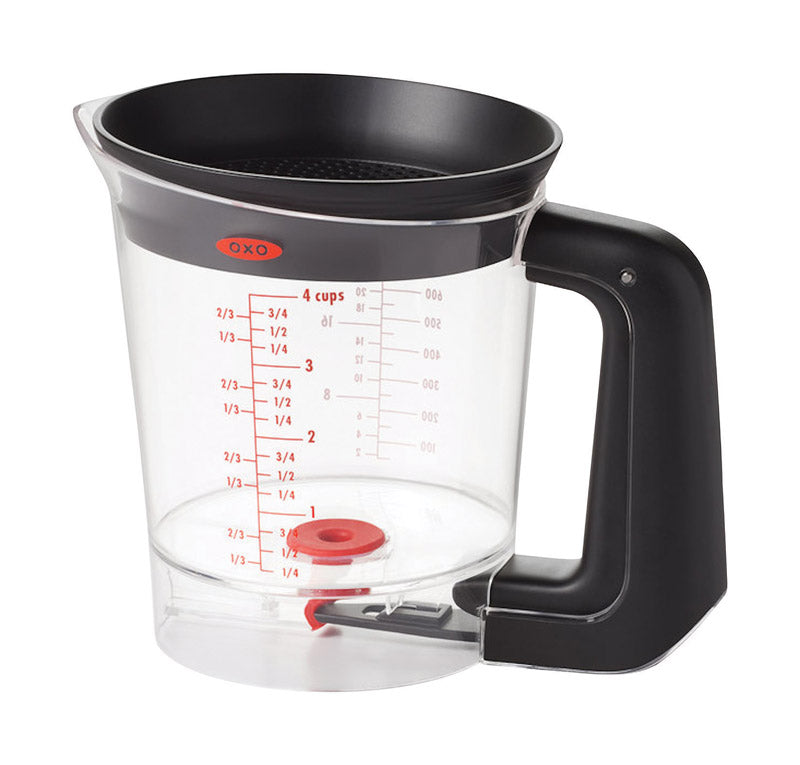 OXO Good Grips Black/Clear Plastic Fat Separator 4 cups