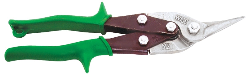Wiss M2R Aviation Snip, 9-3/4 in OAL, 1.38 in L Cut, Right Cut, Molybdenum Steel Blade, Contoured Handle