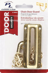 Defender Security U-9905 Chain Door Guard, Steel, Brass