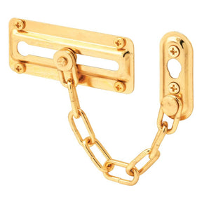 Defender Security U-9905 Chain Door Guard, Steel, Brass
