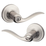Kwikset Signature Series 740TNL 15SMTCP Entry Lever, Satin Nickel, 1/2 in L Throw, 2-3/32 in Projection