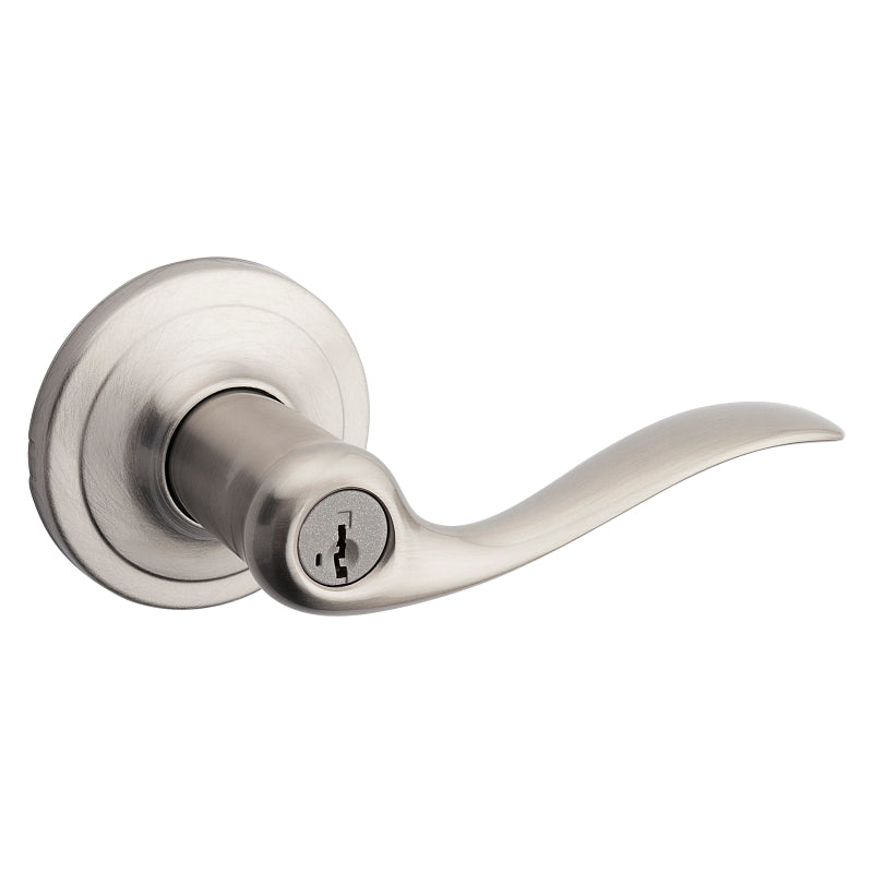 Kwikset Signature Series 740TNL 15SMTCP Entry Lever, Satin Nickel, 1/2 in L Throw, 2-3/32 in Projection