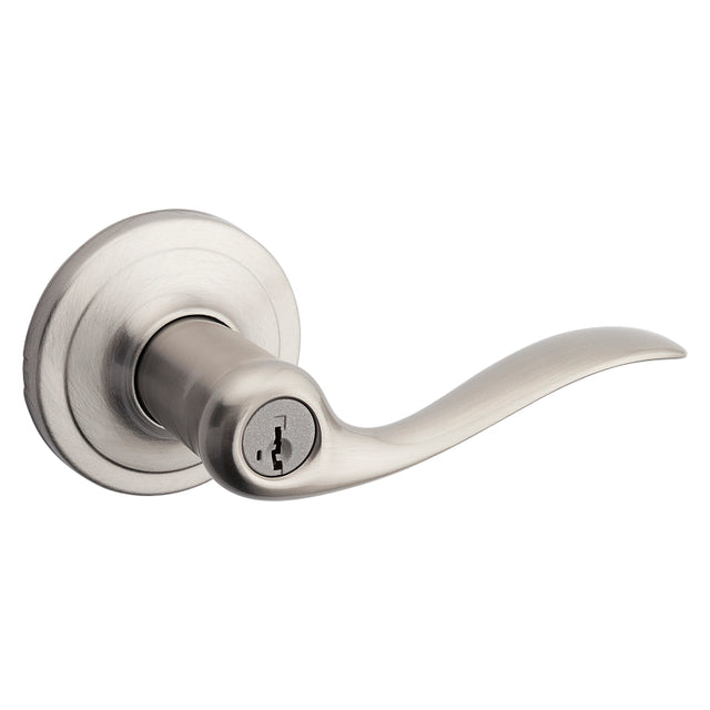 Kwikset Signature Series 740TNL 15SMTCP Entry Lever, Satin Nickel, 1/2 in L Throw, 2-3/32 in Projection