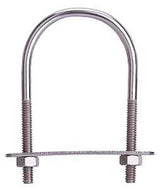 ProSource LR358 U-Bolt, 1/4 in Thread, 1-3/4 in L Thread, Stainless Steel, Stainless Steel, Pack of 10
