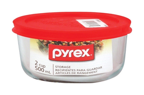 Pyrex 2 cups Clear Food Storage Container 1 pk, Pack of 6