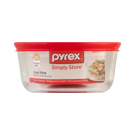 Pyrex 2 cups Clear Food Storage Container 1 pk, Pack of 6