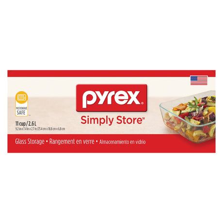 Pyrex 11 cups Clear Food Storage Container 1 pk, Pack of 2