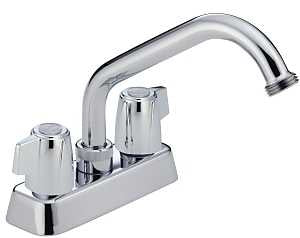 Delta Classic Series 2131LF Laundry Faucet, 2-Handle, Brass, Chrome Plated, Deck, Swivel Spout